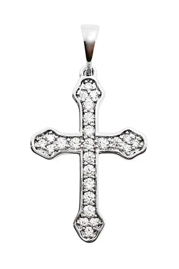 Zawieszka Krzy�yk z Cyrkoniami 26x17mm