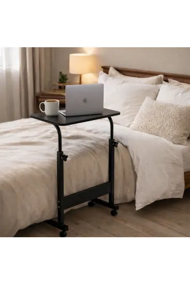 Modernhome Mobilny stolik pod laptopa biurko dostawiane do fotela czarny