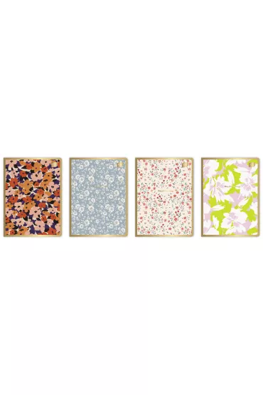 Interdruk Zeszyt A5 Metallic Floral kratka, 70g 60 kartek