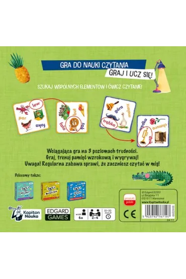 Bjka na czytanie. Gra do nauki czytania Edgard