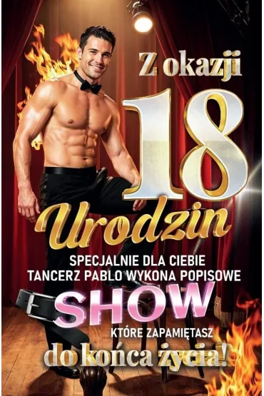 Yeku Karnet Urodziny 18 2K Tancerz Pablo