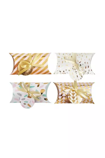 incood. Pude�ko na prezenty pastelowe z�ote 15x7 cm 8 szt.