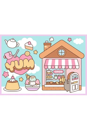 Puzzle Pusheen 4x250 Poznajcie Pusheena TREFL