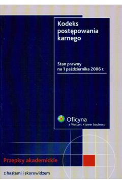 Kodeks post�powania karnego przepisy akademickie
