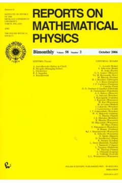 Reports on Mathematical Physics 58/2 -