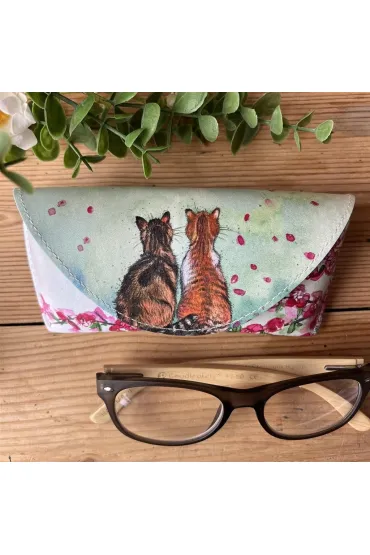 Alex Clark Etui na okulary GL17 Koty i kwiaty
