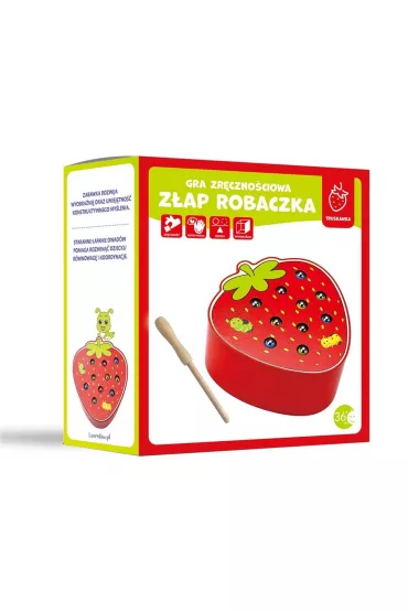 Gra drewniana - z�ap robaczka Truskawka LearnHow