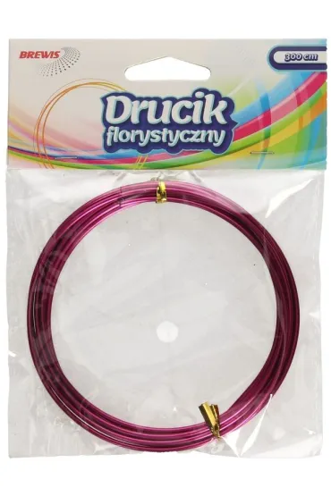 Brewis Druciki florystyczne r�owe 3m x 2 mm