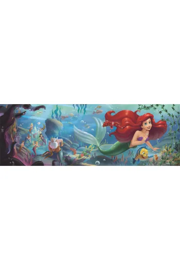 Puzzle 1000 el. Panorama - Disney Little Mermaid Clementoni