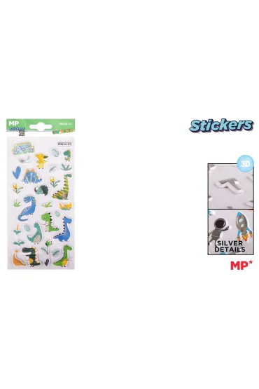 Main paper Naklejki 3D dinozaury