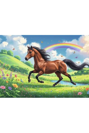 Puzzle 200 el. Dostojny ko� Trefl