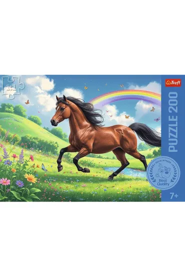 Puzzle 200 el. Dostojny ko� Trefl