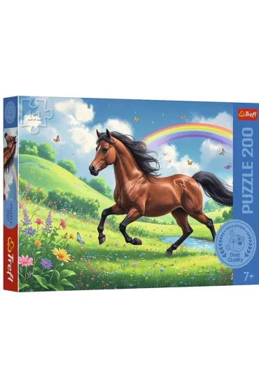Puzzle 200 el. Dostojny ko� Trefl