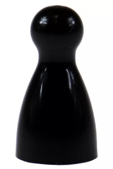 Pionki do gry z gwk - czarne Plastic Polska