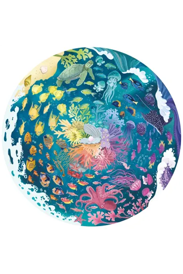 Puzzle okr�g�e 500 el. Circle of Colors. Paleta kolor�w. Ocean Ravensburger