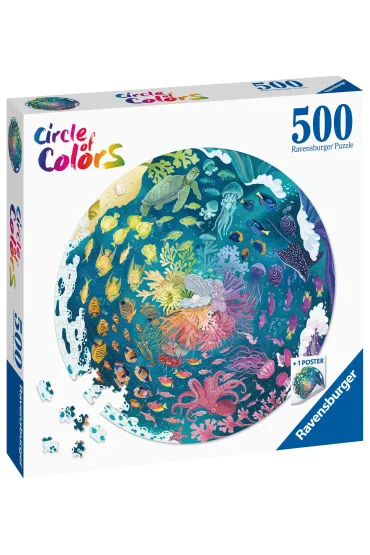 Puzzle okr�g�e 500 el. Circle of Colors. Paleta kolor�w. Ocean Ravensburger