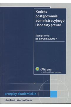 Kodeks post�powania administracyjnego i inne akty prawne