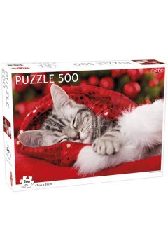 Puzzle 500 el. Animals. Christmas Kitten Tactic
