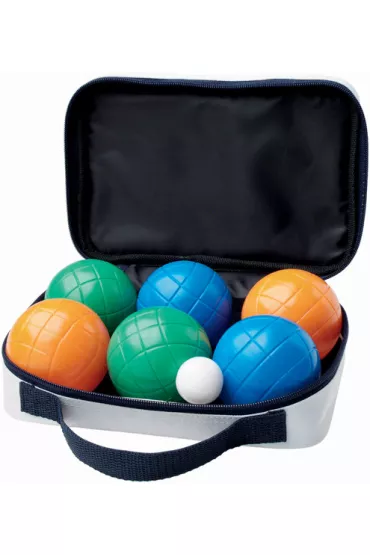 Boule plastikowe 6 szt. - zestaw w welurowym etui