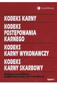 Kodeks karny, Kodeks post�powania karnego, Kodeks karny wykonawczy, Kodeks karny skarbowy