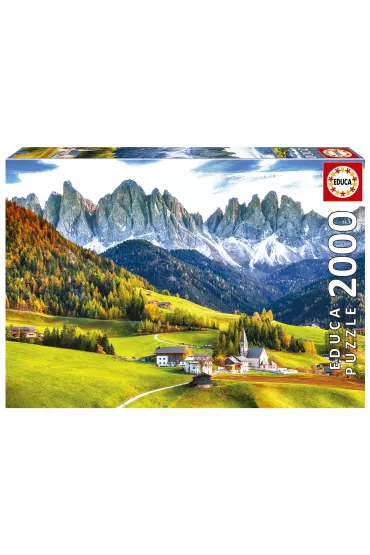 Puzzle 2000 el. Jesie� w Dolomitach, W�ochy Educa