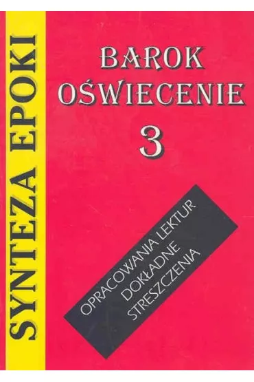 Synteza epoki-Barok O�wiecenie - Jolanta Kulikowska