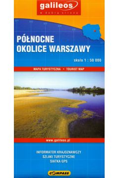 P�nocne okolice Warszawy Mapa turystyczna 1: 50 000