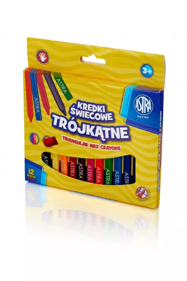 Astra Kredki wiecowe trjktne 12 szt.