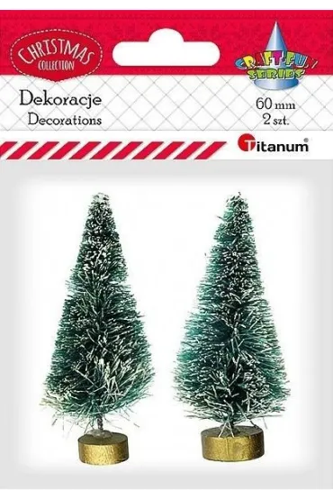 Titanum Drzewka plastikowe choinki z podstawk� 2 szt