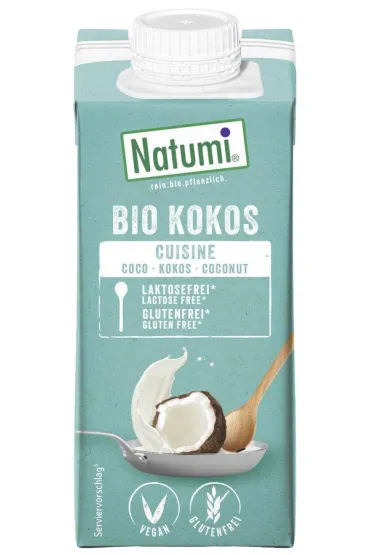Natumi Zag�szczony produkt kokosowy do gotowania i pieczenia bezglutenowy Zestaw 3 x 200 ml Bio