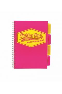 Koozeszyt B5 Pukka Pad Project Neon Pink kartka 100 kartek