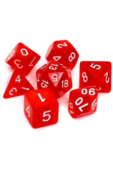 Komplet ko�ci RPG - Per�owe czerwone Rebel