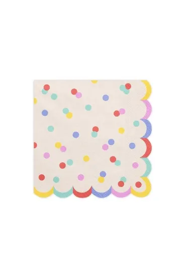 PartyDeco Serwetki Konfetti 33x33cm 20 szt