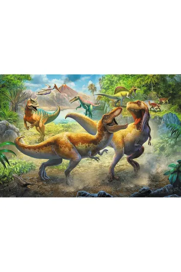 Puzzle 160 el. Walcz�ce Tyranozaury Trefl