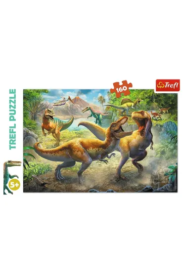 Puzzle 160 el. Walcz�ce Tyranozaury Trefl