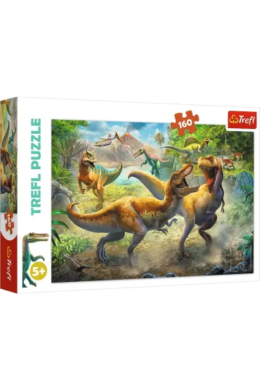 Puzzle 160 el. Walcz�ce Tyranozaury Trefl