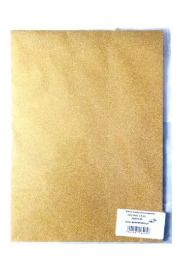 Galeria Hobby Karton brokatowy obustronny z�oty 23x33cm, 5 arkuszy