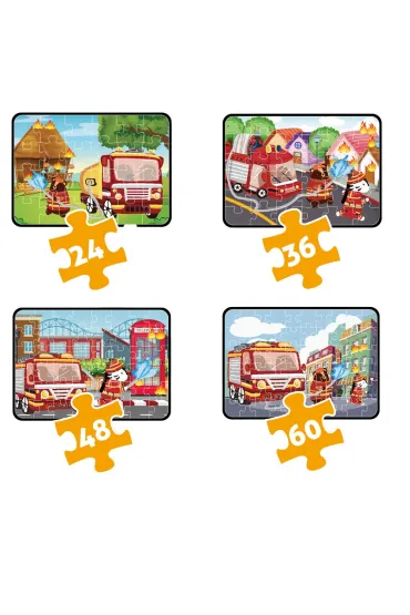 Puzzle 4w1 Stra� Po�arna Askato