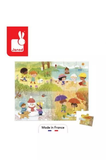 Puzzle w walizce Pory roku 4+ Janod