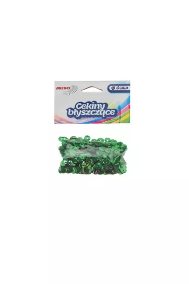 Cekiny b�yszcz�ce 6mm B140 zielony 10 g