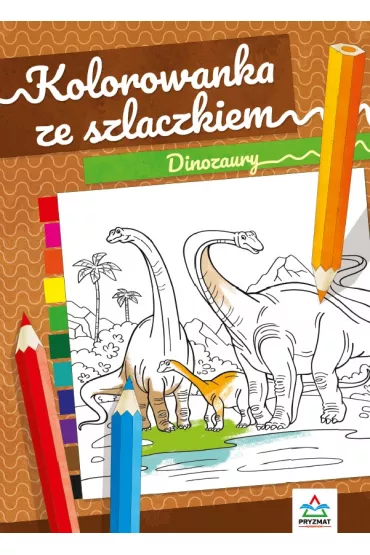 Kolorowanka ze szlaczkiem Dinozaury - Natalia Logvanova