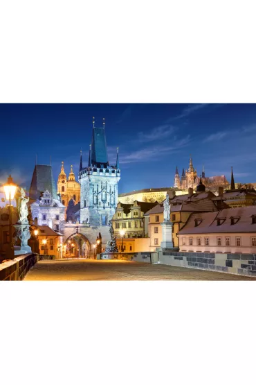 Puzzle 1000 el. Charles Bridge at night C-102754-2 Castorland