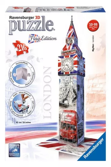 Puzzle 3D 216 el. Big Ben Flag Edition 125821 Ravensburger
