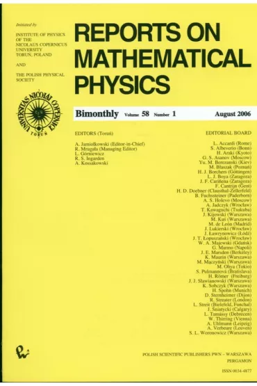 Reports on Mathematical Physics 75/1 2015 kraj - Andrzej Jamio�kowski, Ryszard Mruga�a