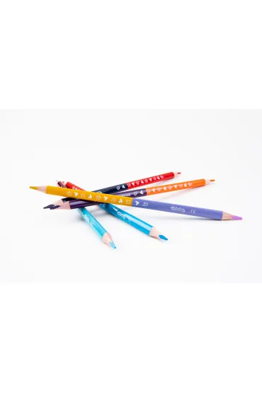 Patio Kredki o��wkowe tr�jk�tne Colorino Kids + temper�wka Mickey 24 kolor�w