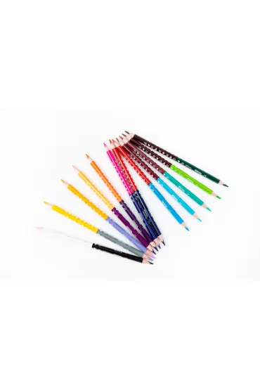 Patio Kredki o��wkowe tr�jk�tne Colorino Kids + temper�wka Mickey 24 kolor�w