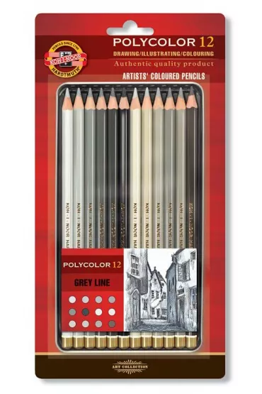 Koh-I-Noor Kredki o��wkowe Polycolor w metalowym opakowaniu 3822 12 szt.