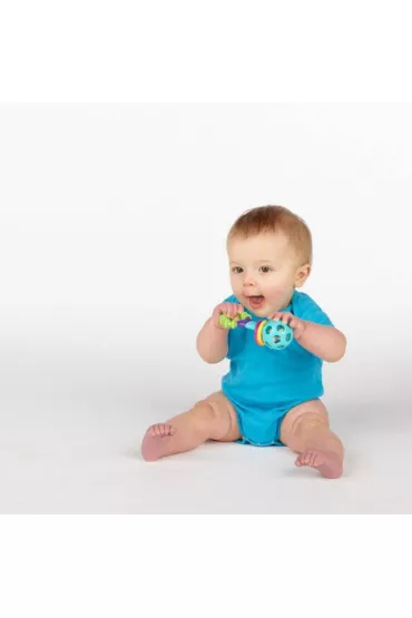Grzechotka sztanga, zabawka sensoryczna, 0 m+ Sassy