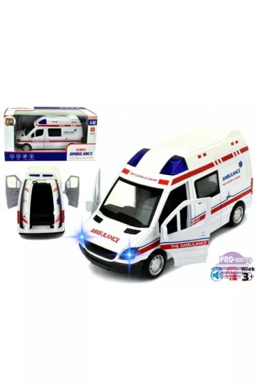 Pojazd metalowy - karetka 15cm Pro Kids