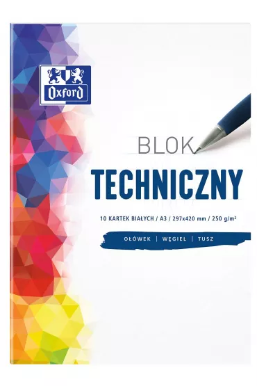 Oxford Blok techniczny A3 bia�y 10 kartek